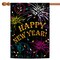 Toland Home Garden Clocks and Fireworks "Happy New Year!" Outdoor Flag - 40" x 28"